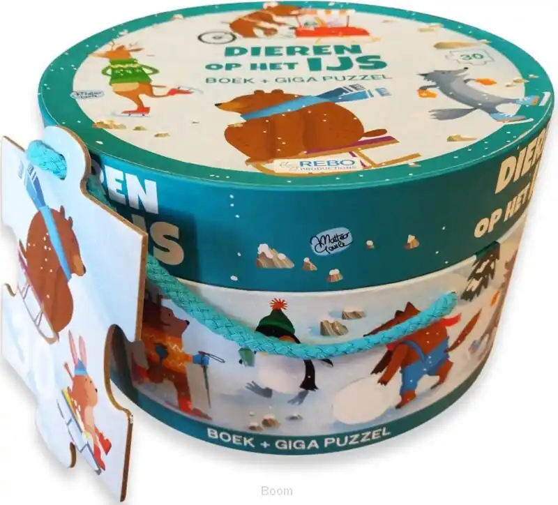 Lage Kosten Dieren op het ijs - boek + giga puzzel