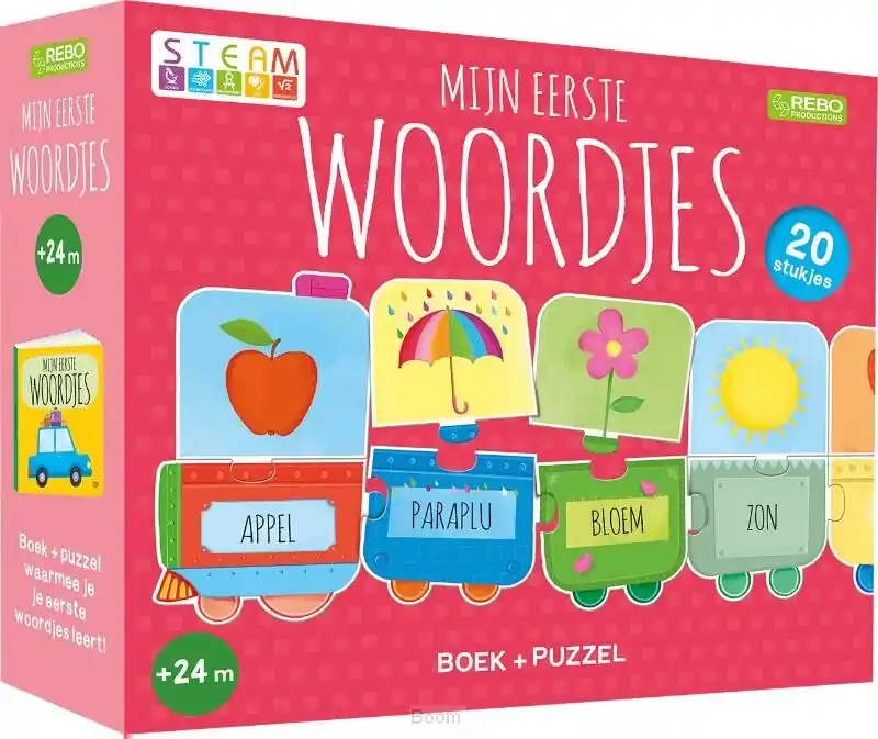 Voordeelprijs Puzzeltrein 20 stukjes en boek - Mijn ee
