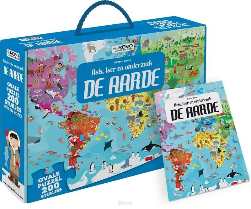 Flitsaanbieding De Aarde - puzzel 200 stukjes en boek