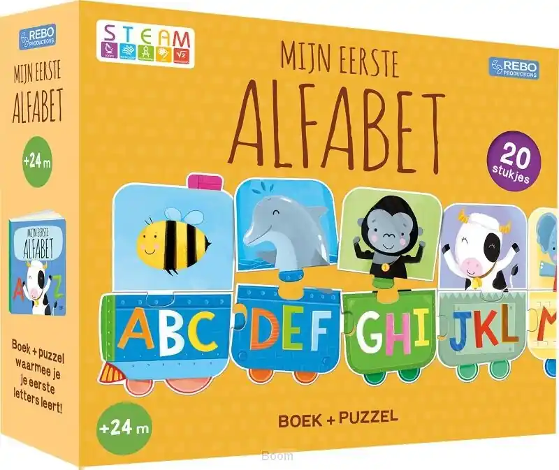 Lage Prijs Puzzeltrein 20 stukjes en boek - Mijn ee