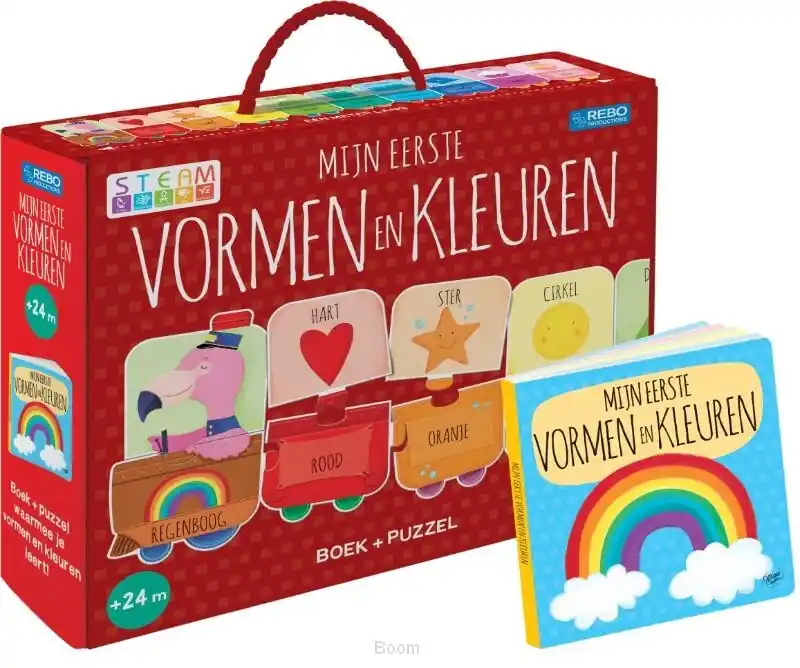 Betaalbaar Puzzeltrein 20 stukjes en boek - Mijn ee