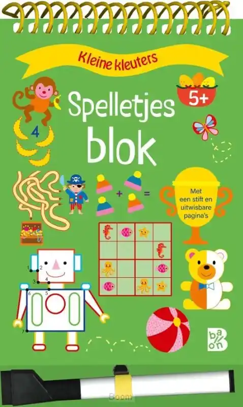Finale Uitverkoop Spelletjesblok met viltstift 5+