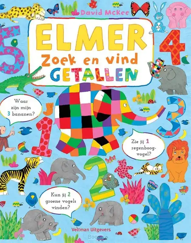 Elmer zoek en vind - getallen Gratis Verzending