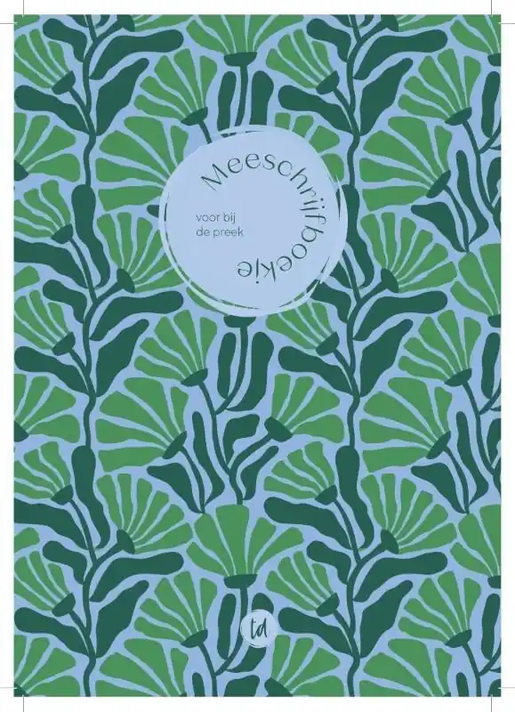 Meeschrijfboekje bij de preek groen Aanbieding