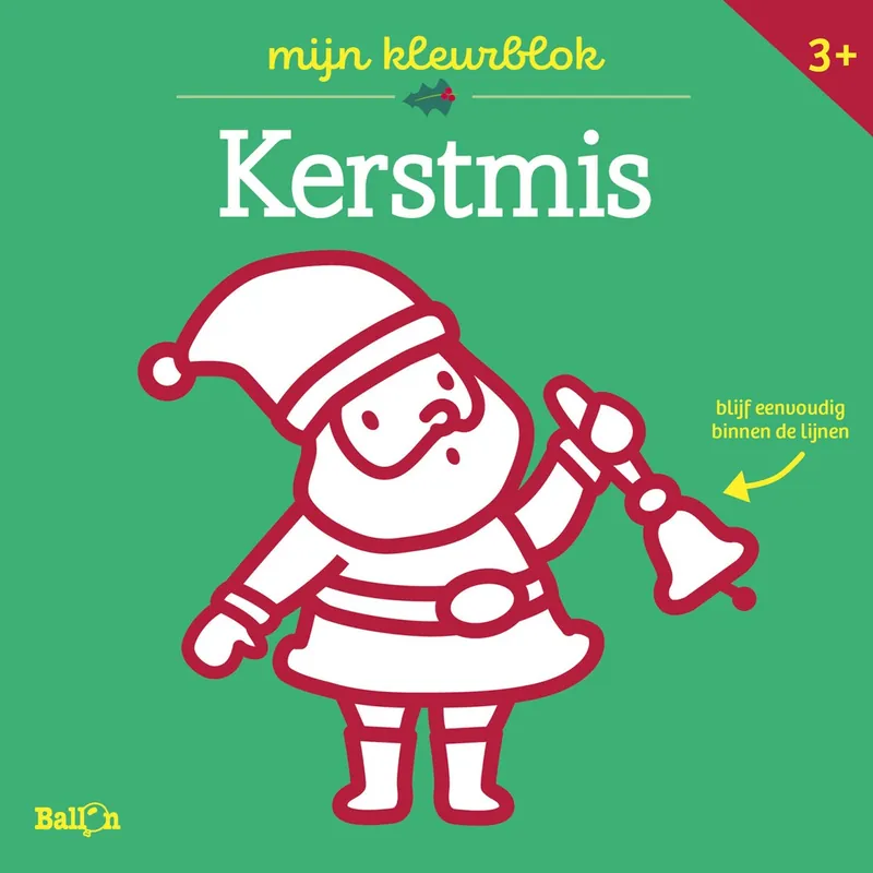 Kleurblok Junior - Kerst (dikke lijnen) Direct Beschikbaar