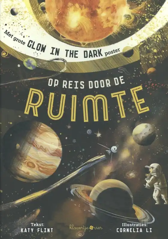 Gereduceerde Prijs Op reis door de ruimte - met grote glow in the dark poster - Katy Flint