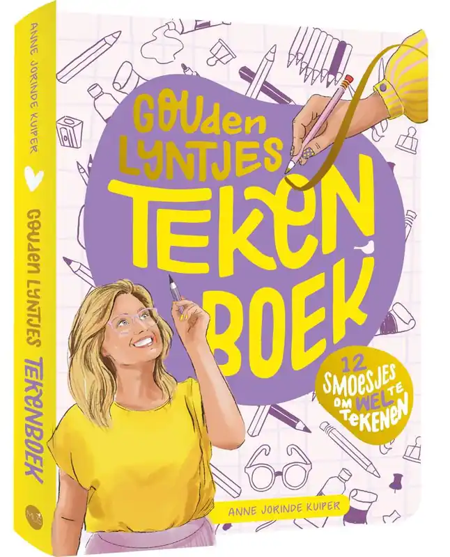 Gouden lijntjes tekenboek / Druk 1 Koop Online