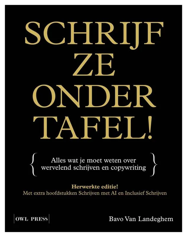 Bestel Nu Schrijf ze onder tafel! / Druk 1