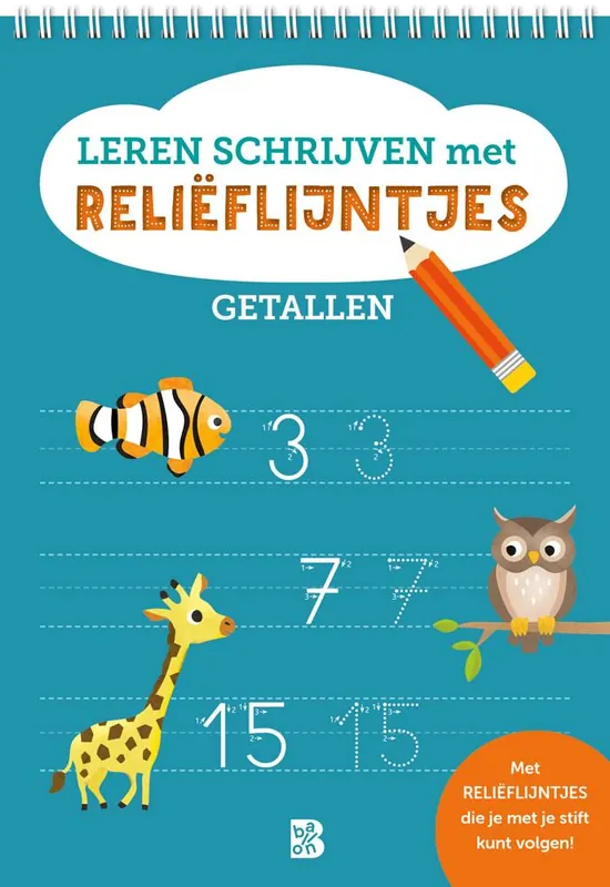 Laatste Kans Leren schrijven met reliëflijntjes: Getallen / Druk 1