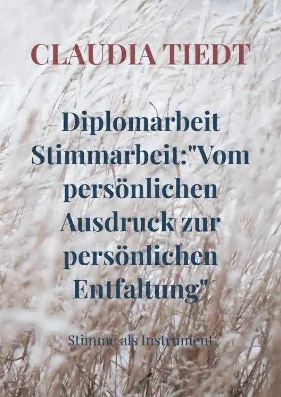 Diplomarbeit Stimmarbeit:"Vom persönlichen Ausdruck zur persönlichen Entfaltung" / 1 Edition Nu Kopen