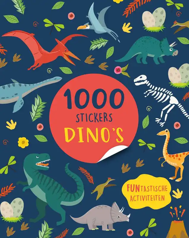 1000 stickers dino's / Druk 1 Merkproduct