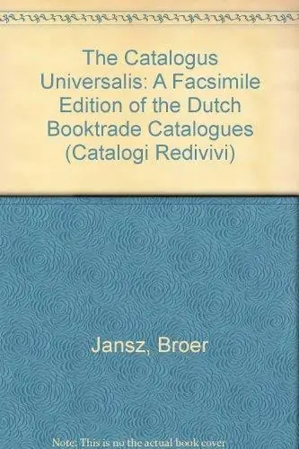 Catalogus universalis - Broer Jansz Gratis Verzending