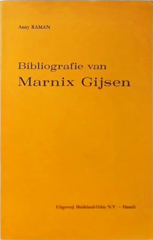 Bibliografie van marnix gysen - Raman Beperkte Voorraad