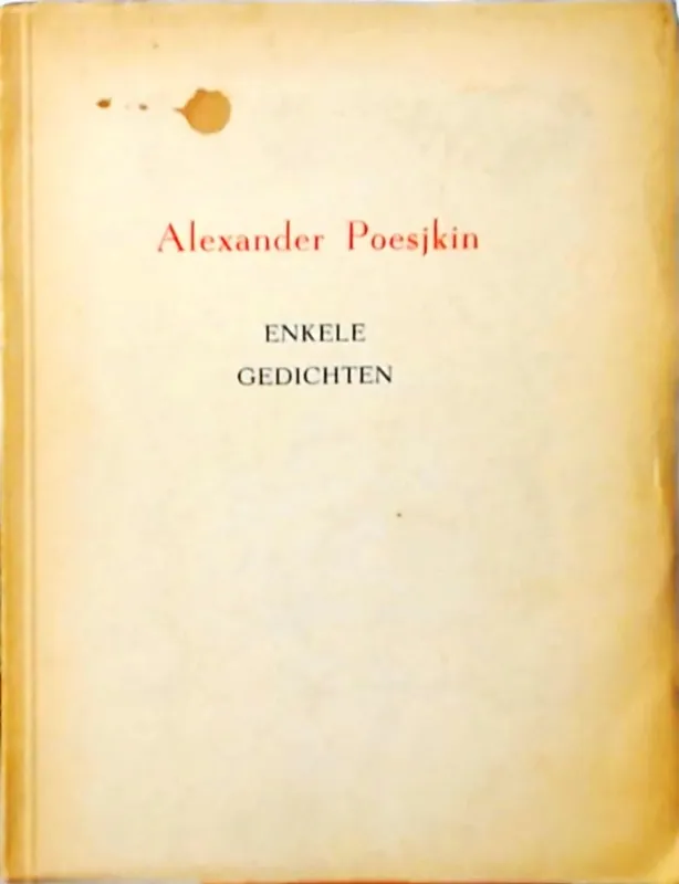 Enkele gedichten - Poesjkin, Alexander Fabrieksprijs
