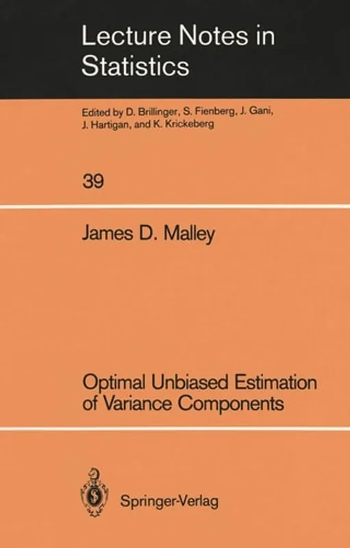 Beste Prijs Optimal unbiased estimation of variance components - James D. Malley
