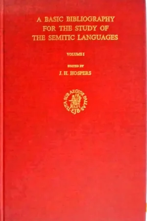 Voordeelprijs A basic bibliography for the study of the Semitic languages. (complete in 2 volumes). - HOSPERS, J.H. (JOHANNES HENDRIK). (ed.).