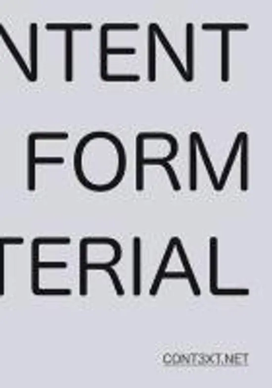 CONTEXT.NET / content/form/im-material - Sarah Cook Beste Prijs