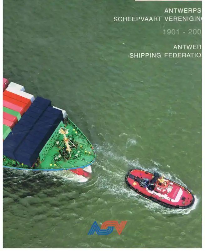 Hoge Kwaliteit Volle kracht vooruit! Een eeuw Antwerpse scheepvaartvereniging / Full steam ahead! A century Antwerp shipping federation. (1901-2001). - Devos, Greta / Stephan Vanfraechem.