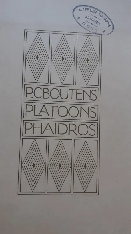 Snelle Levering Platoons Phaidros - Pieter Cornelis Boutens