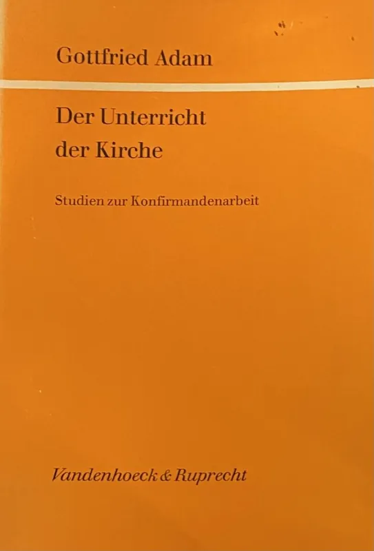 Voordeelprijs Der Unterricht der Kirche - Gottfried Adam