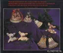 Vrolyk kerstfeest met pailletten en kralen - Wong Beperkte Voorraad