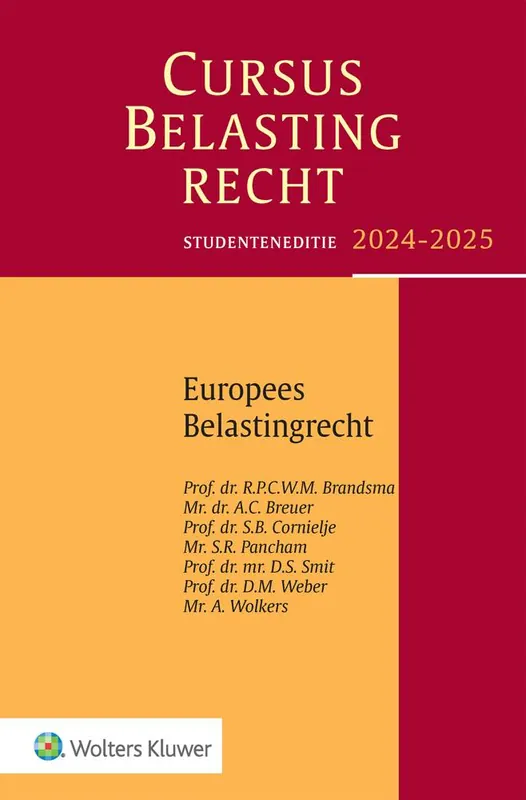 Tijdelijk Beschikbaar Cursus belastingrecht Studenteneditie 2024-2025 / Druk 1
