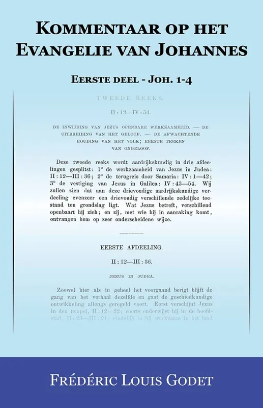 Kommentaar op het Evangelie van Johannes Eerste deel - Joh. 1-4 / Druk 1 Snelle Levering