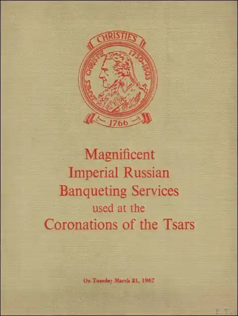 Catalogue of Magnificent Imperial Russian Banqueting Services Used at the Coronations of the Tsars - Coll Nu Kopen