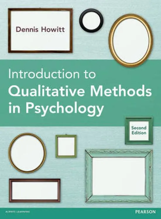 Rechtstreeks Van De Fabrikant Introduction to Qualitative Methods in Psychology - Howitt Dennis