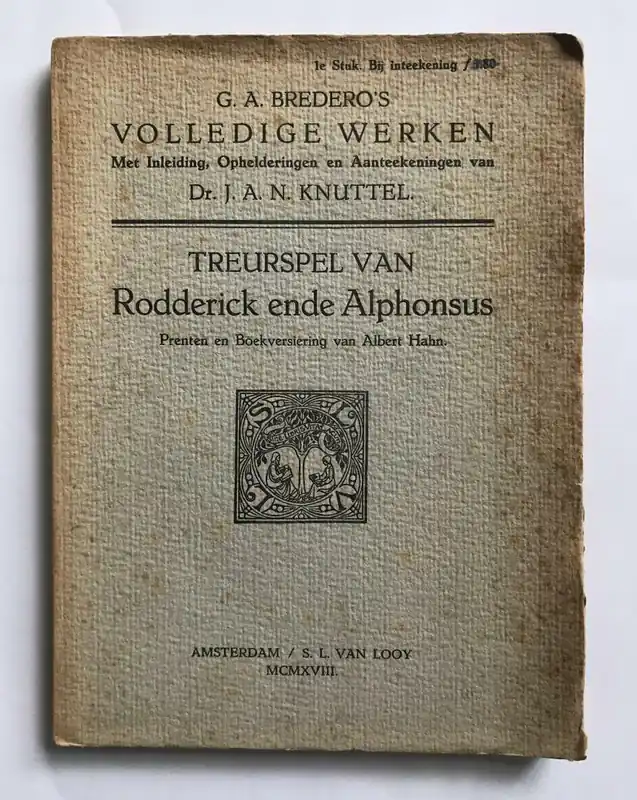 Meest Verkocht Treurspel van Rodderick ende Alphonsus - G.A. Bredero