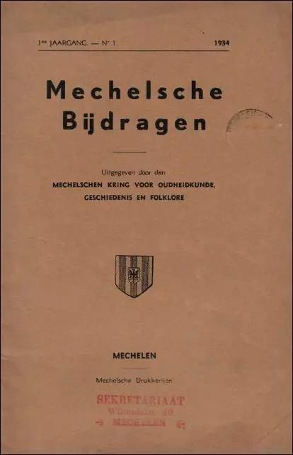 Premium Mechelsche bijdragen : 1e Jaargang Nr 1 - Mechelsche kring voor oudheidkunde, geschiedenis en folklore