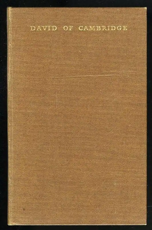 David of Cambridge. Some Appreciations - T. R. Glover, William Nicholson, Arthur Quiller-Couch, et al. Shop Nu