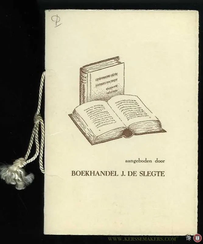 Toespraak gehouden door de Heer de Slegte voor De Gesprekskring Amsterdam op 13 november 1959. - SLEGTE, J. de Koopje