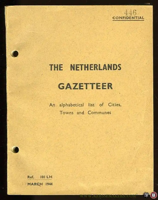 Finale Uitverkoop Confidential - The Netherlands Gazetteer. An alphabetical list of Cities, Towns and communes. Ref. I0I LH - N/A