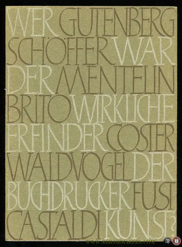 Goedkoop Wer war der wirkliche Erfinder der Buchdruckerkunst? - RUPPEL, Aloys