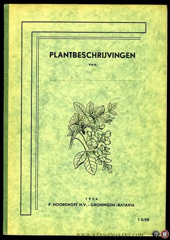 Finale Uitverkoop Plantbeschrijvingen - SIJPKENS, B. (voorbericht)