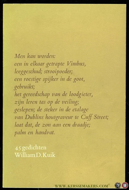 45 gedichten - KUIK, William D. Seizoensaanbieding