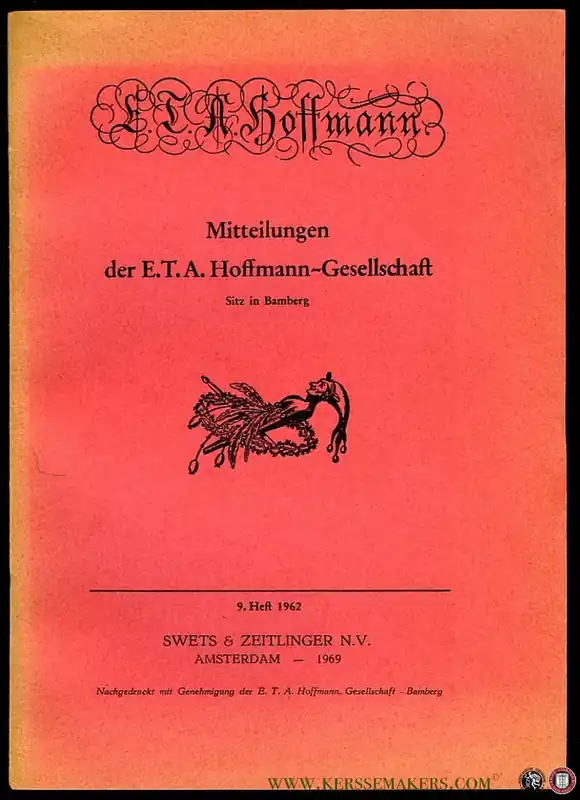 Snelle Levering Mitteilungen der E.T.A. Hoffmann Gesellschaft 5. Heft 1958 und 9. Heft 1962 - E.T.A. Hoffmann-Gesellschaft (Herausgeber)