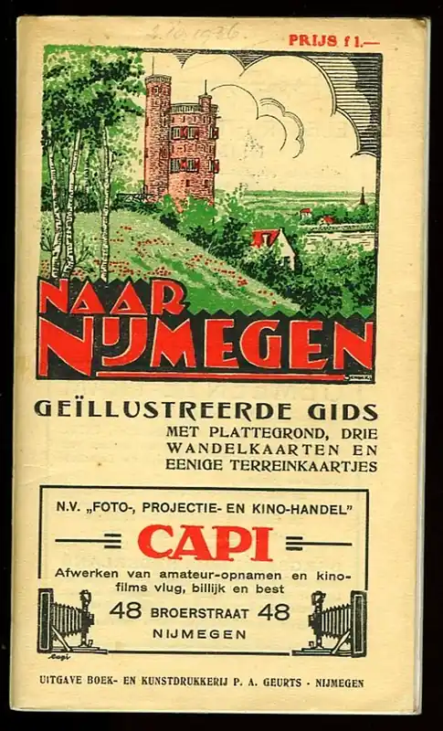 Weekendaanbieding Naar Nijmegen. Geillusteerde Gids voor vreemdelingen bij een bezoek aan de stad en hare omstreken - Met plattegrond, drie wandelkaarten en eenige terreinkaartjes (=compleet) - KUIJPER, Th. / WIKMAN, L.J. (herzien en bijgewerkt door)