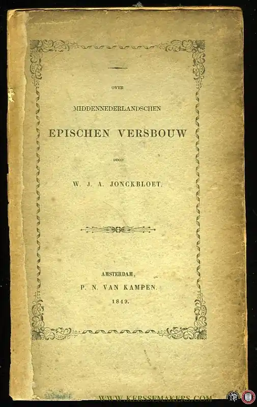 Korting Over Middennederlandschen epischen versbouw. - JONCKBLOET, W.J.A.
