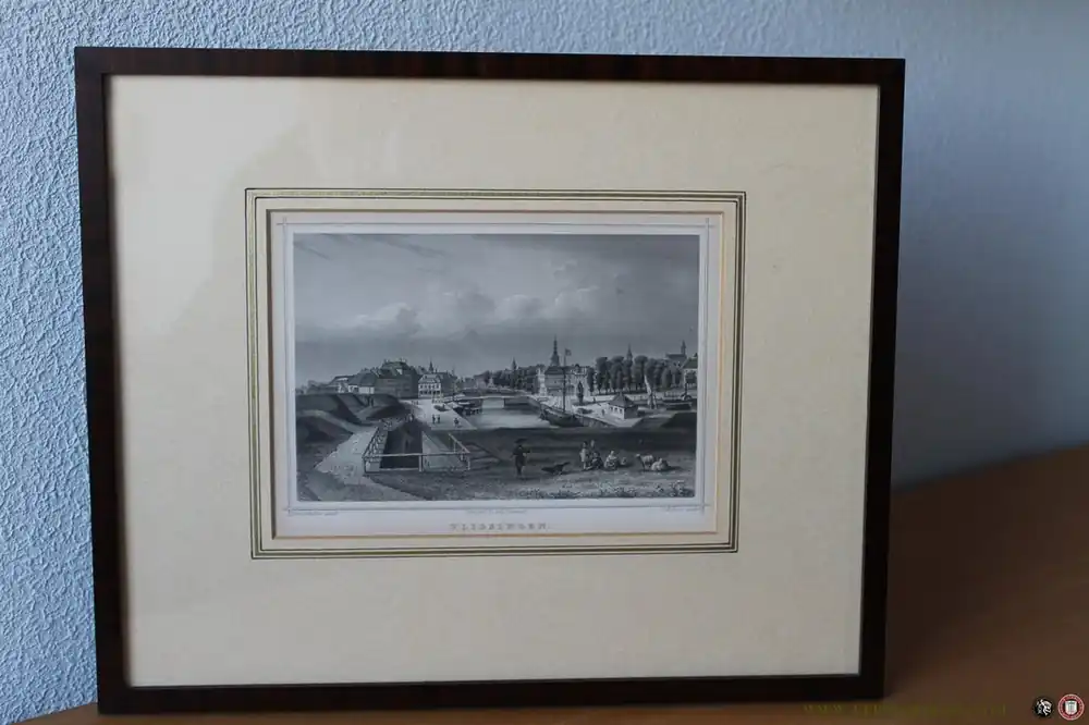 Vlissingen. Staalgravure uit: 'Het koningrijk der Nederlanden' door J.L. Terwen (circa 1860). - TERWEN, J.L. Finale Uitverkoop