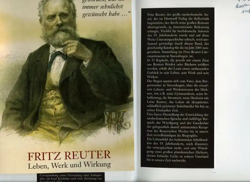 Fritz Reuter, Leben, Werk und Wirkung - NENZ, Cornelia (herausgegeben von) Lage Prijs