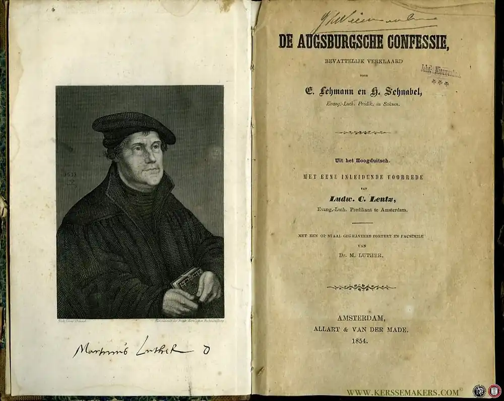 Alleen Vandaag De Augsburgsche Confessie - Bevattelijk verklaard - LEHMANN, E. / SCHNABEL, H.