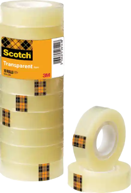 Plakband Scotch 508 15mmx33m transparant 10 rollen Hete Deal
