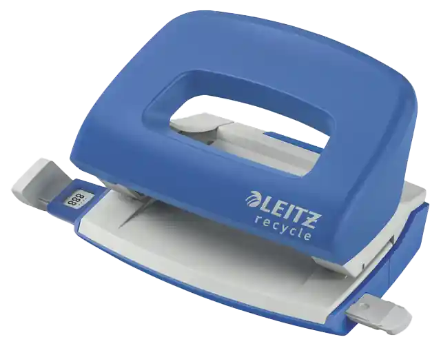 Perforator Leitz Nexxt Recycle mini 10 vel blauw Korting