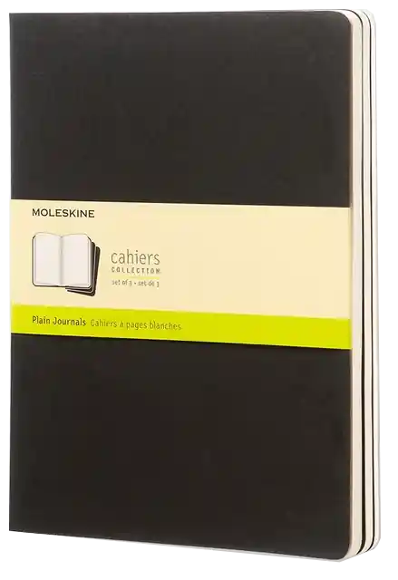 Nieuw Schrift Moleskine 190x250mm blanco 240 pagina's 70gr zwart set à 3 stuks