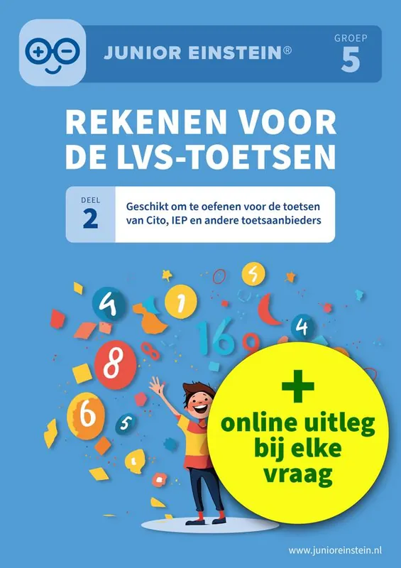 Rekenen voor de LVS-toetsen - Deel 2 - Groep 5 + Online video-uitleg / Druk 1 Koop Vandaag