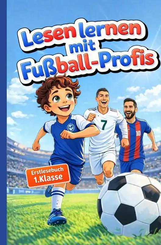 Beperkte Voorraad Lesen lernen 1. Klasse mit Fußball-Profis: Erstlesebuch mit Silben Trennung, ideal als Geschenk zur Einschulung für Jungen 6 Jahre, Fussball Geschenke / 1 Edition