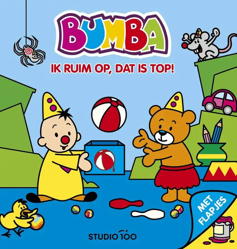 Express Levering Bumba : Kartonboek met flapjes - Ik ruim op, dat is top! / Druk 1
