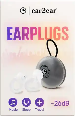 Earplug ear2ear 26dB transparant Favoriet